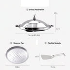 KUPER Bunny Pot – Braiser & Steamer Pan Set