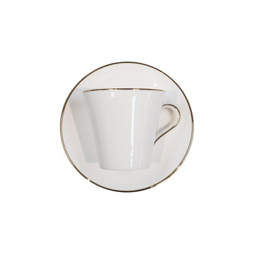 [Simple Design] Bright Gold Edge Espresso Cup & Saucer - HANKOOK