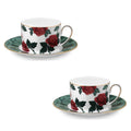 [Velvet Rose] Red 4-Piece Coffee set, Serving for 2 - HANKOOK