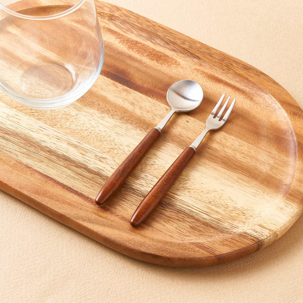 [Bogen] Hard Maple Tea set, 2 Tea Spoon & 2 Tea Fork - HANKOOK