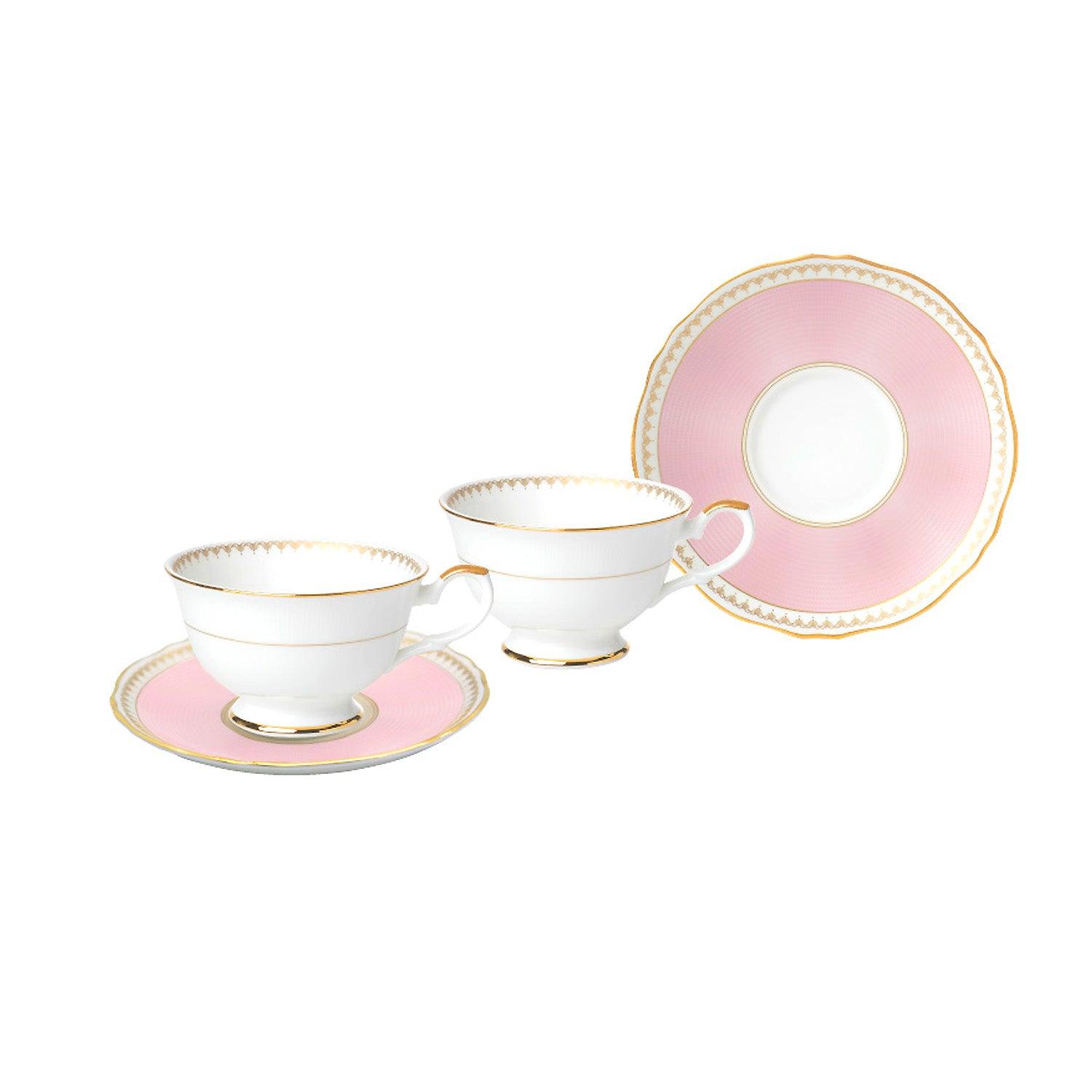 [Royal Pastel] Pink Coffee/Tea Set, Serving for 2 with Tea Pot - HANKOOK