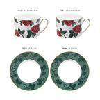 [Velvet Rose] Red 4-Piece Coffee set, Serving for 2 - HANKOOK