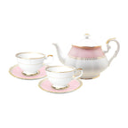 [Royal Pastel] Pink Coffee/Tea Set, Serving for 2 with Tea Pot - HANKOOK