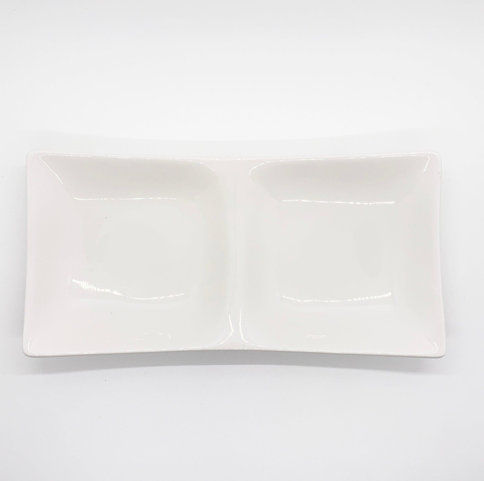 Simple Design] 2 Divided Plate for side dishes