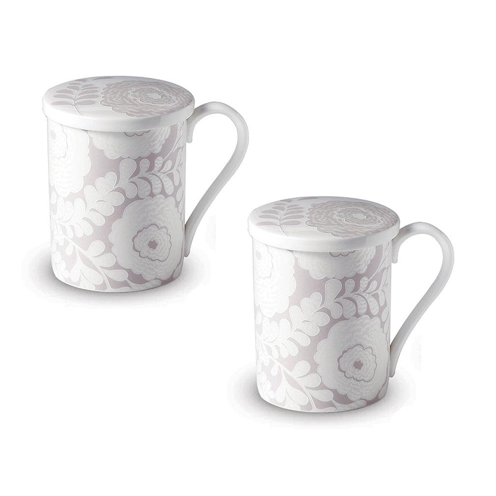 [Ciel Rose] 4-Piece Mug set with Cover, Serving for 2 - HANKOOK