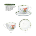 [Field Flower II ] Camellia & Lychnis 4-Piece Coffee set, Serving for 2 - HANKOOK