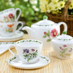 [Field Flower II ] Camellia & Lychnis 4-Piece Coffee set, Serving for 2 - HANKOOK