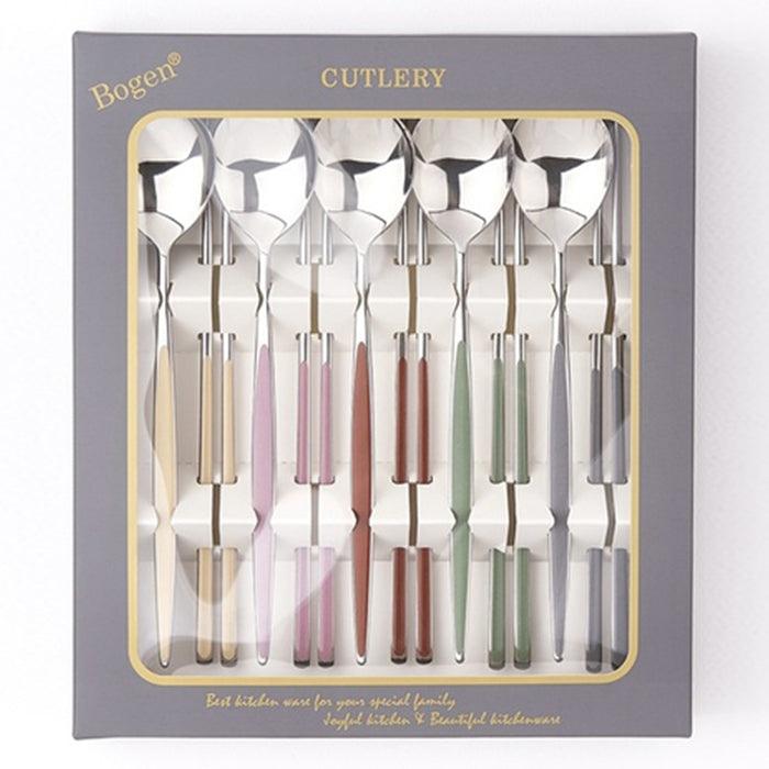 [Bogen] Ellipse Ceramic Spoon & Chopsticks Set, 3pcs - HANKOOK