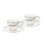 [Gold Ribbon] Coffee/Tea 2 Sets--4 Piece - HANKOOK