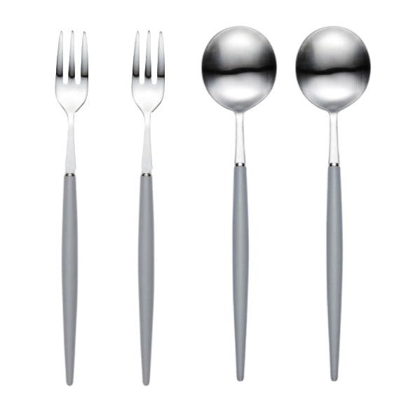 [Bogen] Eiffel 2 Satin Tea Fork & 2 Tea Spoon - HANKOOK