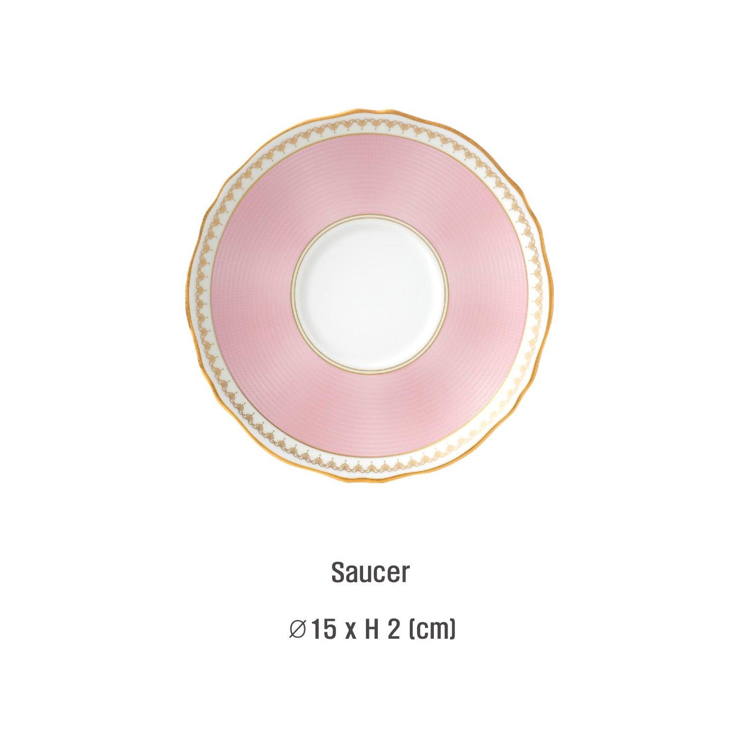 [Royal Pastel] Pink Coffee/Tea Set, Serving for 2 with Tea Pot - HANKOOK