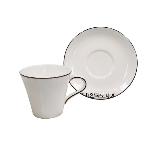 [Platinum Edge] Espresso Cup & Saucer - HANKOOK