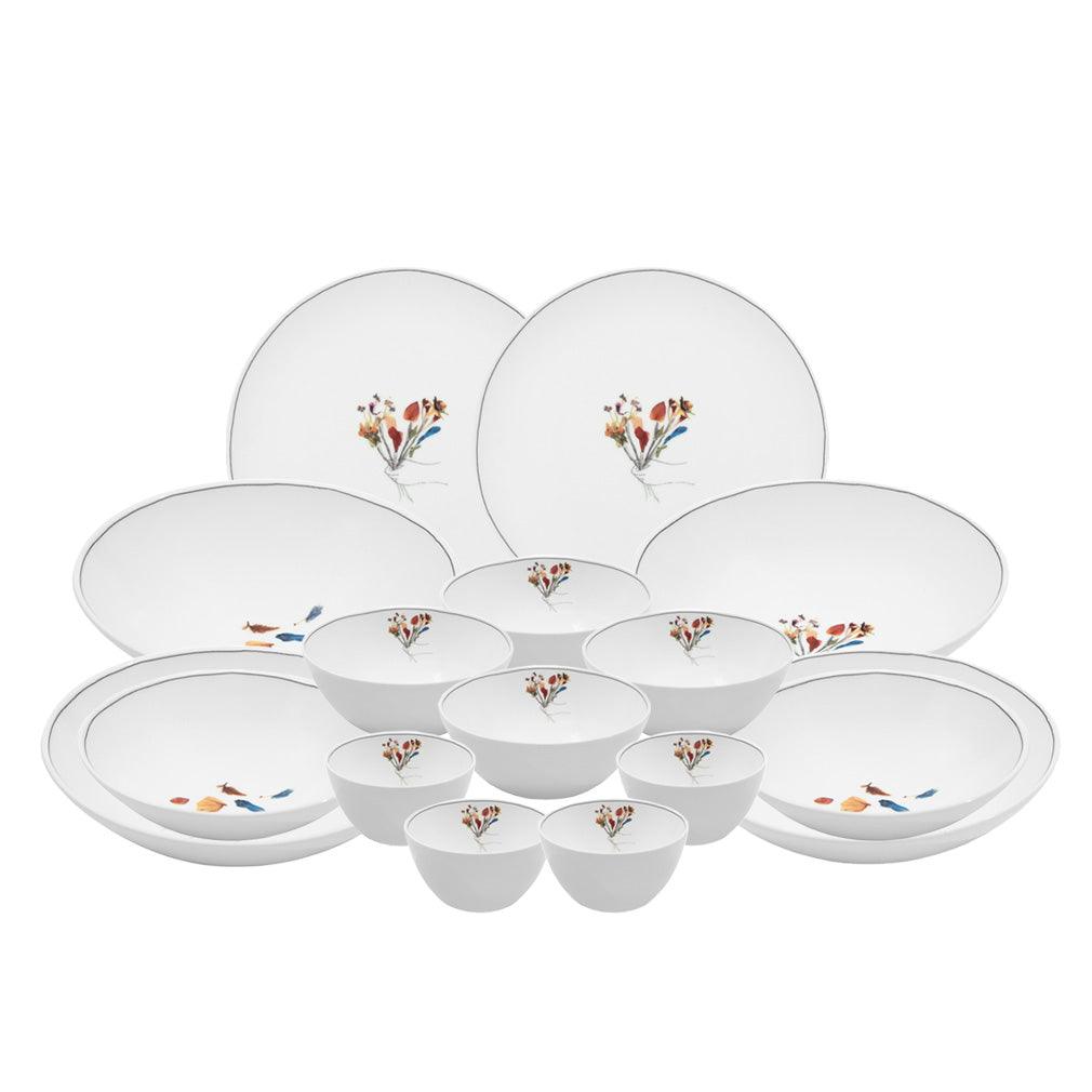 [Bundle of Flowers] 17-Piece Home set, Serving for 4 - HANKOOK