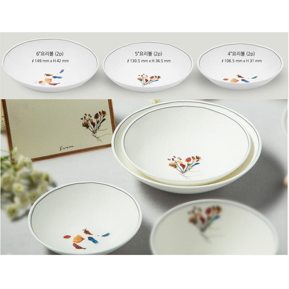 [Bundle of Flowers] 17-Piece Home set, Serving for 4 - HANKOOK