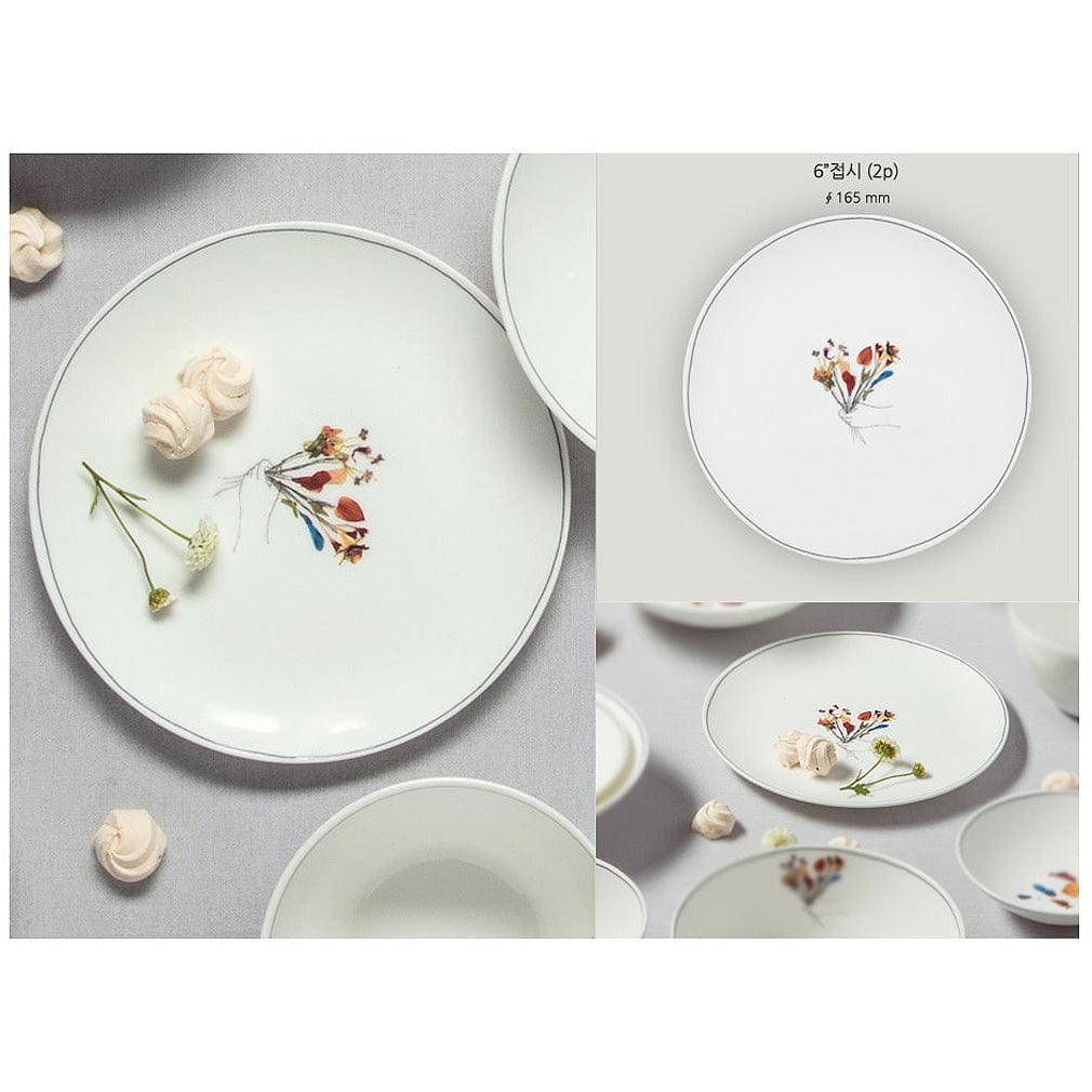 [Bundle of Flowers] 17-Piece Home set, Serving for 4 - HANKOOK