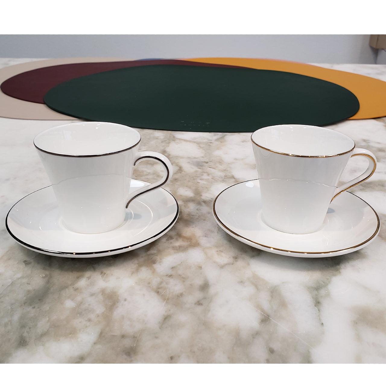 [Platinum Edge] Espresso Cup & Saucer - HANKOOK