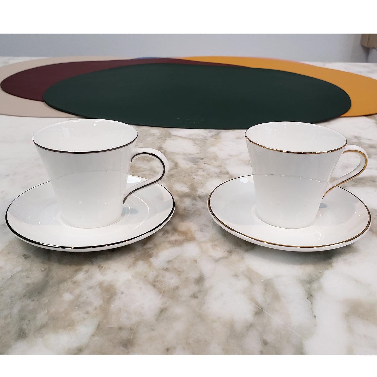 [Platinum Edge] Espresso Cup & Saucer - HANKOOK
