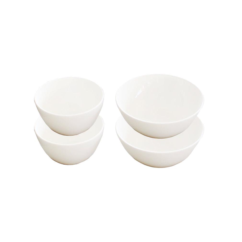 [Whitebloom] 2-Piece Rice Bowl & 2-Piece Soup Bowl - HANKOOK