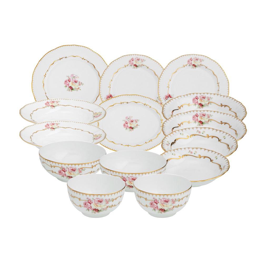 [Flamor Rose Clara] 14-Piece Home set, Serving for 2 - HANKOOK