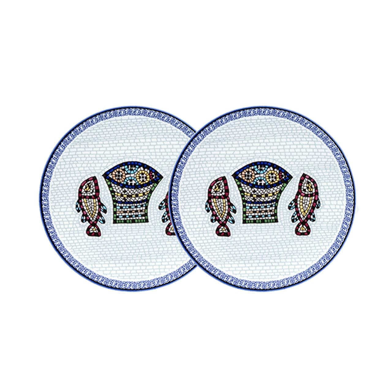 [Five Loaves and Two Fish] Round Plate, 2pcs - HANKOOK