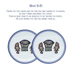 [Five Loaves and Two Fish] Round Plate, 2pcs - HANKOOK