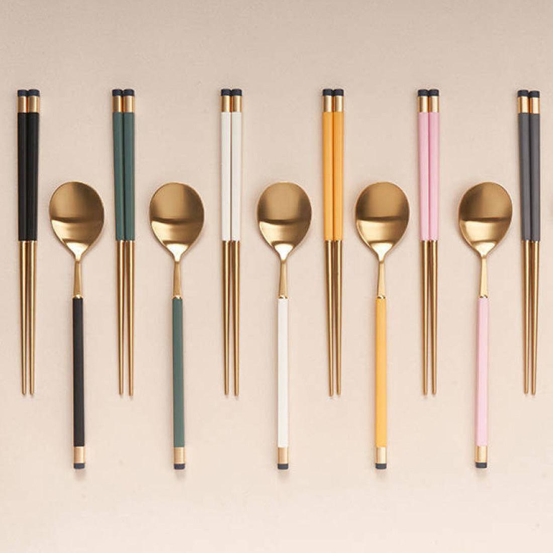 [Bogen] Kara Gold K-Spoon & Chopsticks [1 set] - HANKOOK