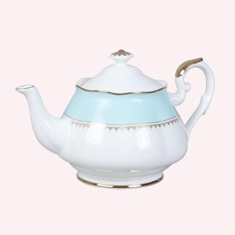 [Royal Pale Blue] 4-Piece Coffee/Tea set with Tea Pot, Serving for 2 - HANKOOK