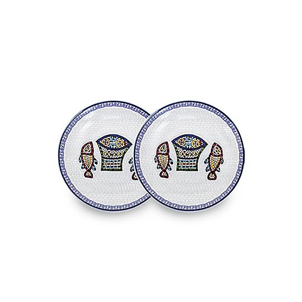 [Five Loaves and Two Fish] Round Plate, 2pcs - HANKOOK