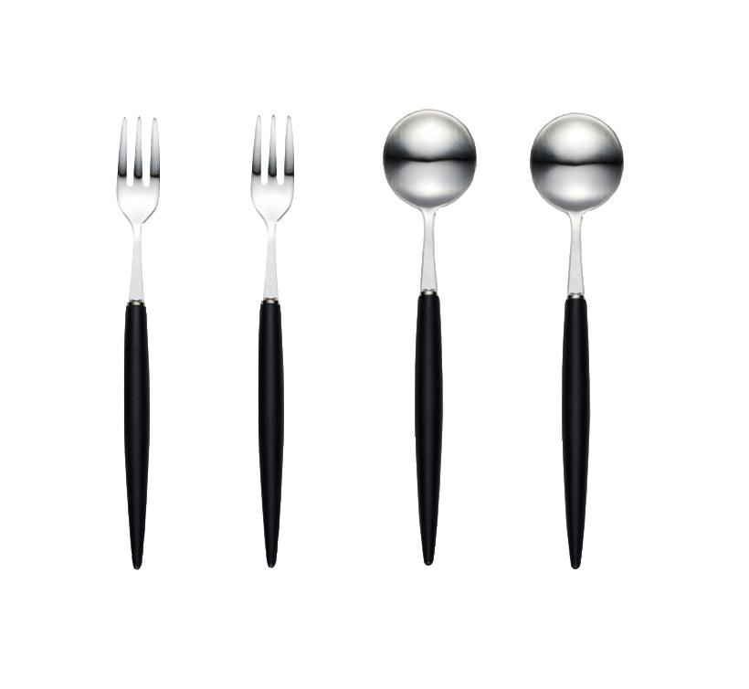 [Bogen] Eiffel 2 Satin Tea Fork & 2 Tea Spoon - HANKOOK