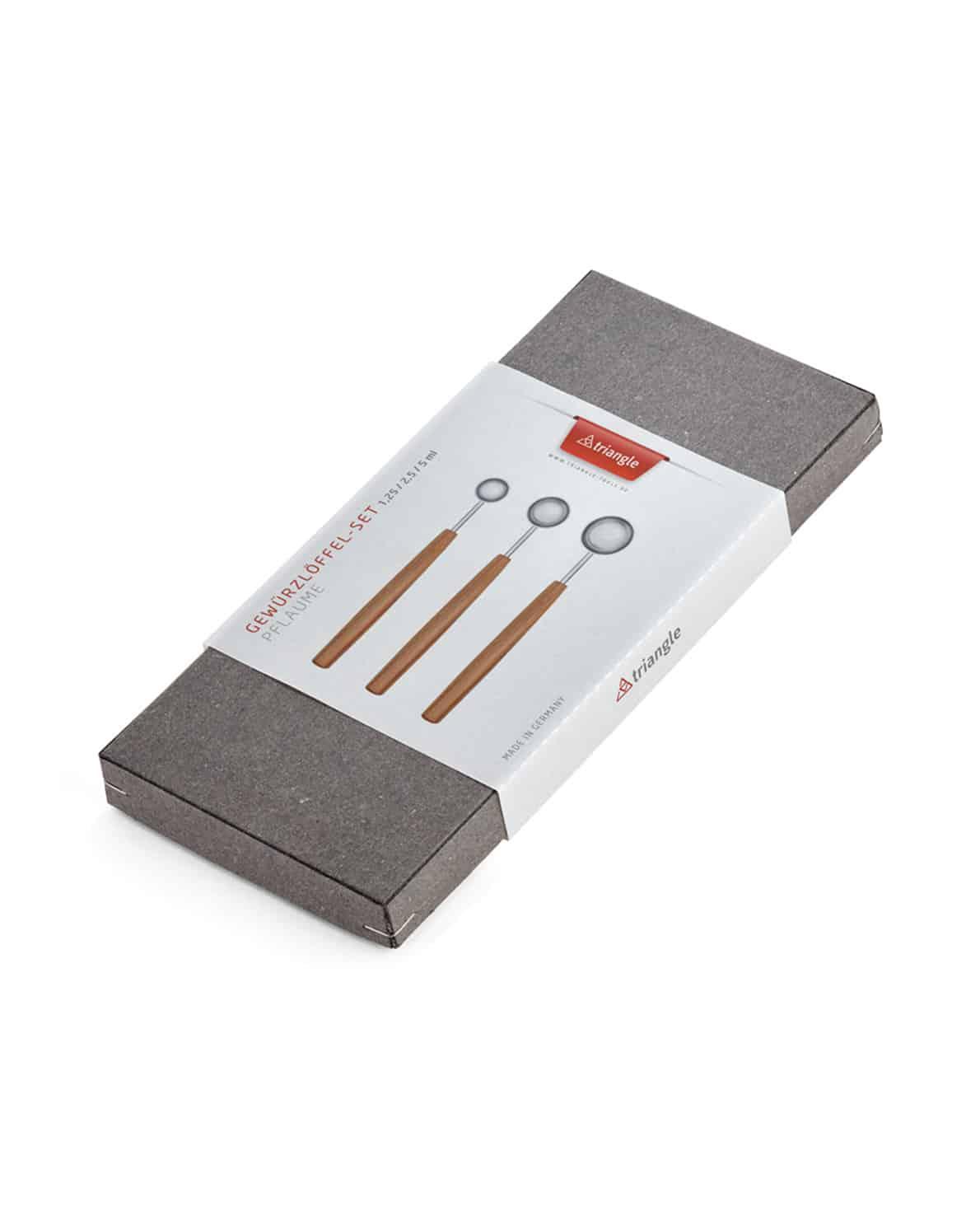 [Triangle] Spice Measuring Spoon Set, 3-Piece, in Gift Box - HANKOOK