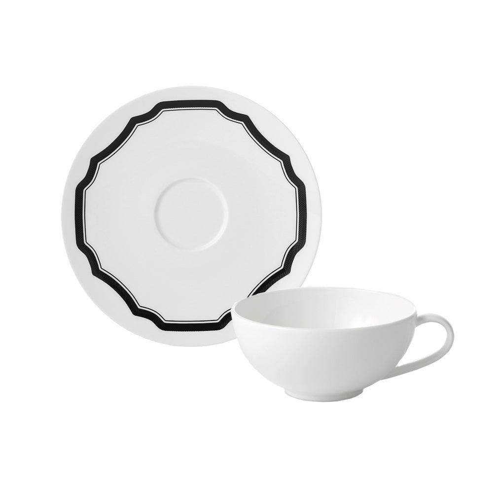[Whitebloom] Black Edition Teacup & Saucer - HANKOOK