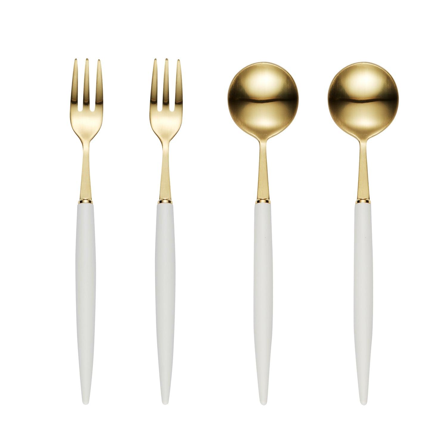 [Bogen] Eiffel Gold 2 Tea Fork & 2 Tea Spoon - HANKOOK