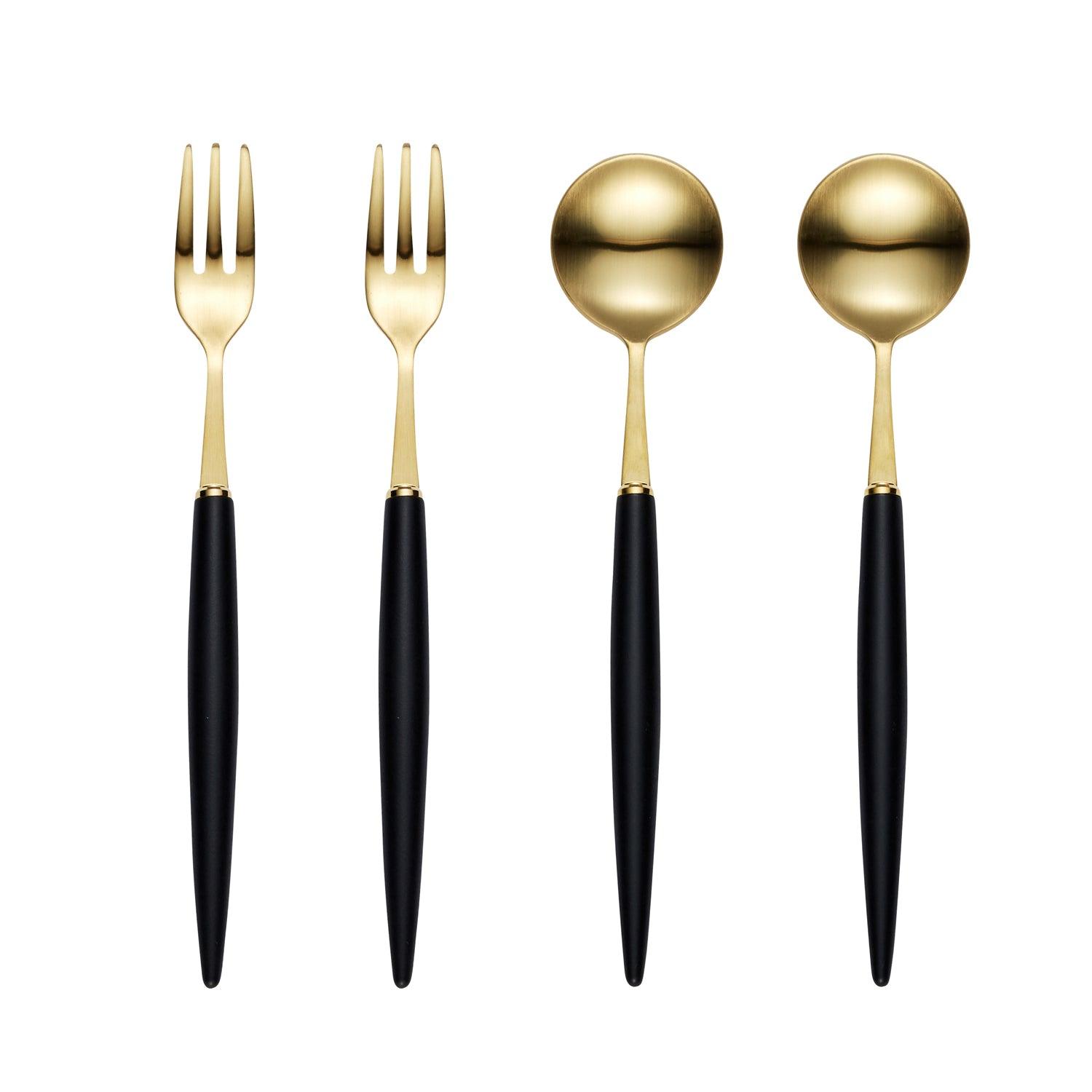 [Bogen] Eiffel Gold 2 Tea Fork & 2 Tea Spoon - HANKOOK