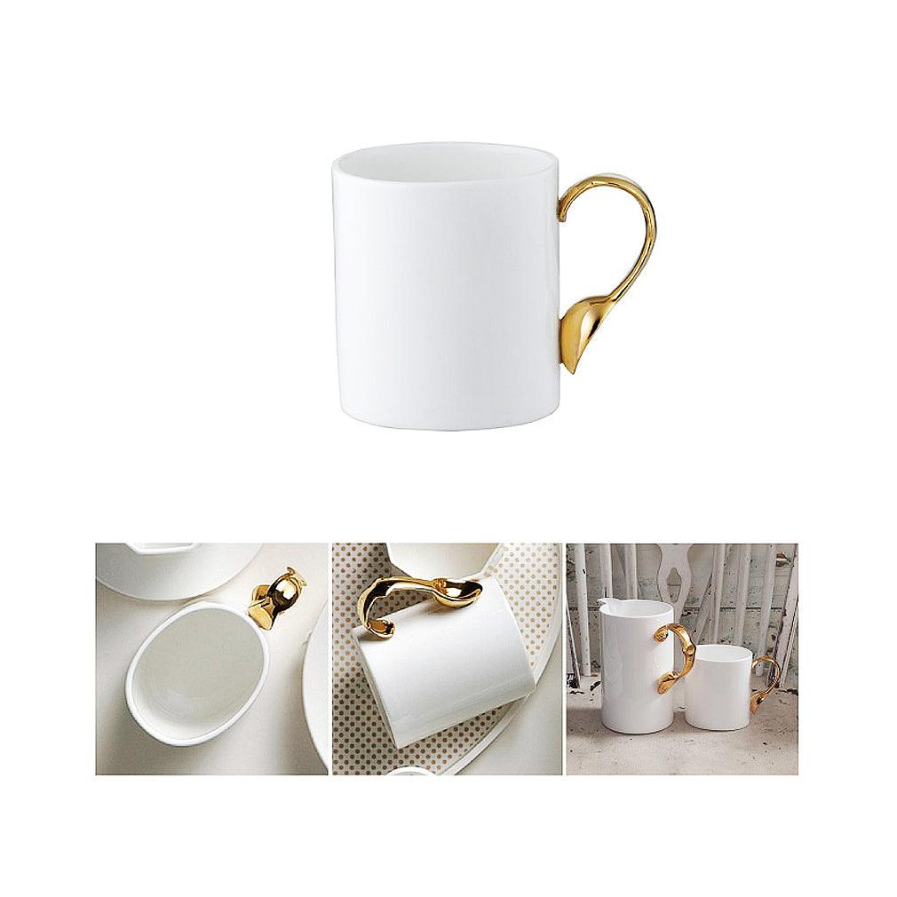 [Twig New York] Cutlery Oval Mug with Gold Handle - HANKOOK