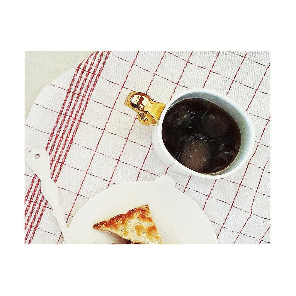 [Twig New York] Cutlery Oval Mug with Gold Handle - HANKOOK