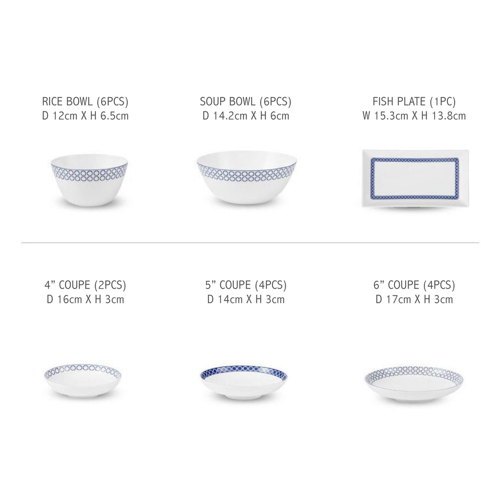 [Bluemoon] 32-Piece Home set, Serving for 6 - HANKOOK