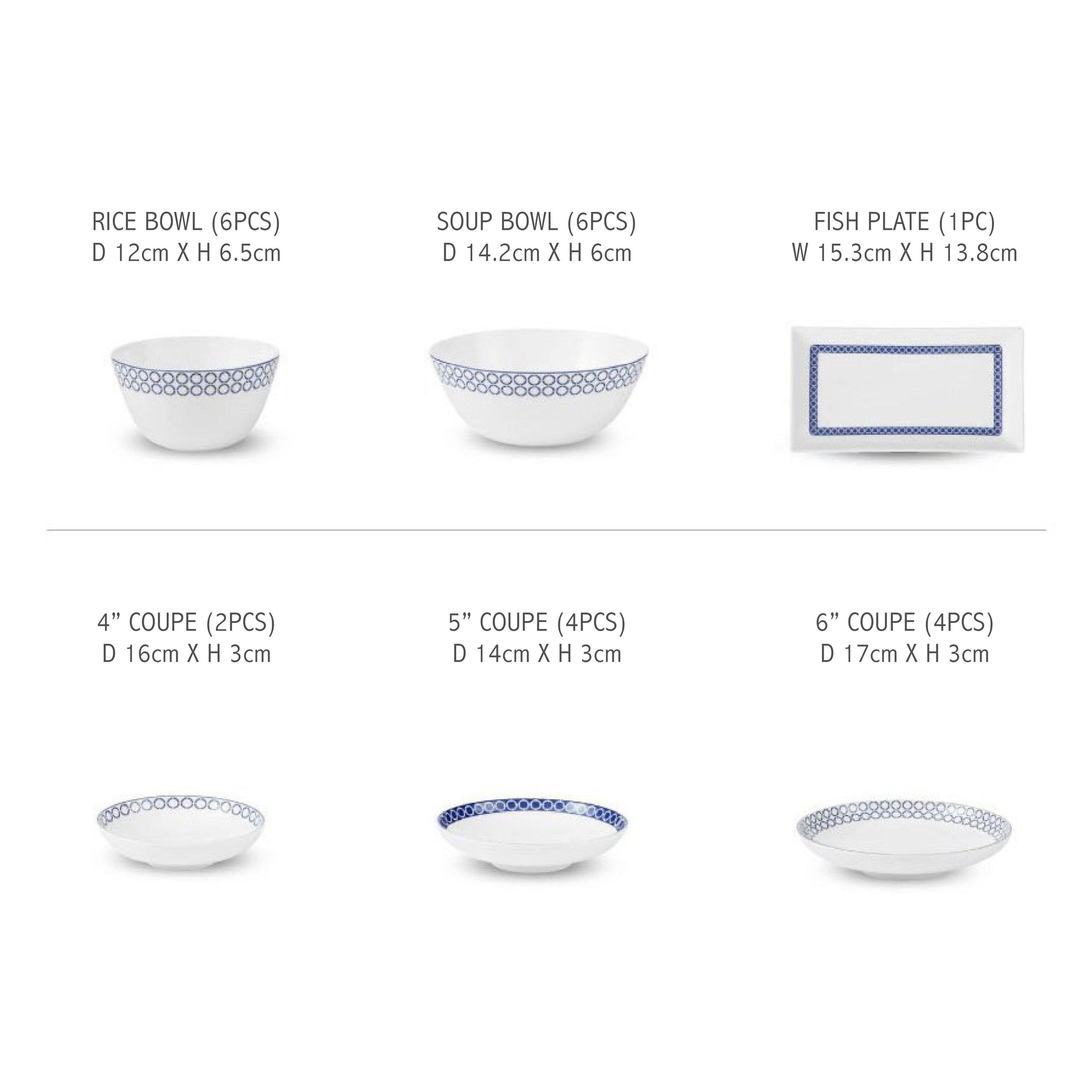 [Bluemoon] 32-Piece Home set, Serving for 6 - HANKOOK