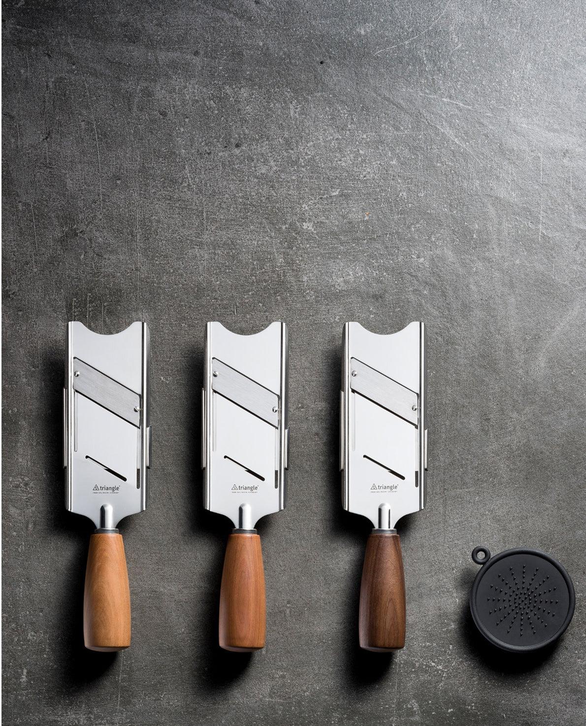 [Triangle] Fine Slicer PLUM wood with End Holder, in Gift Box - HANKOOK