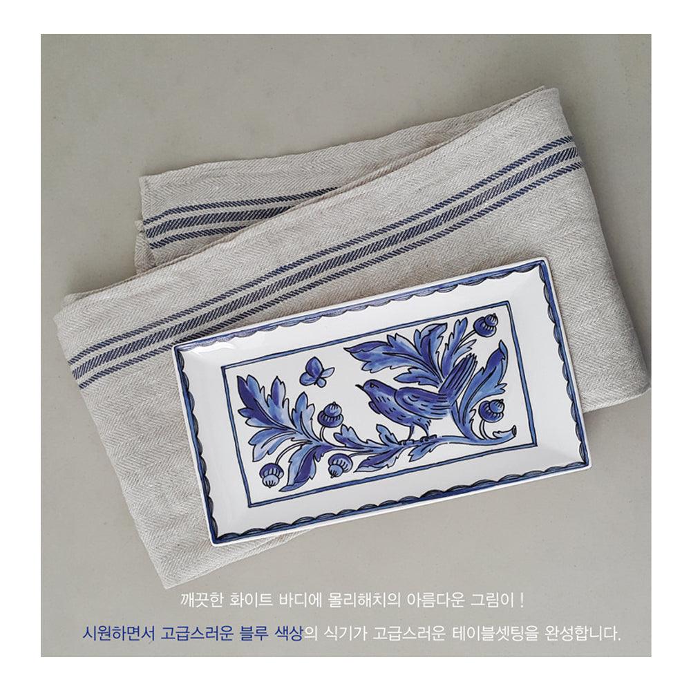[Twig New York] Blue Bird 11" Rectangular Plate - HANKOOK
