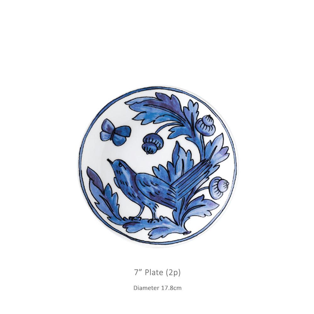 [Twig New York] Blue Bird 7.5" Plate set, 2pcs - HANKOOK
