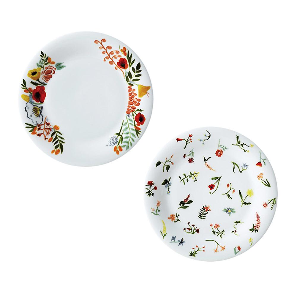 [Twig New York] Language of Flowers Set of 2--8" Accent Plates (A & B) - HANKOOK
