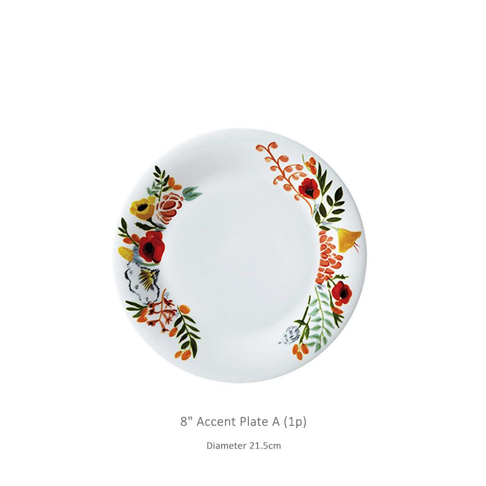 [Twig New York] Language of Flowers Set of 2--8" Accent Plates (A & B) - HANKOOK