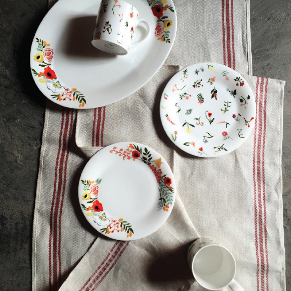 [Twig New York] Language of Flowers Set of 2--8" Accent Plates (A & B) - HANKOOK