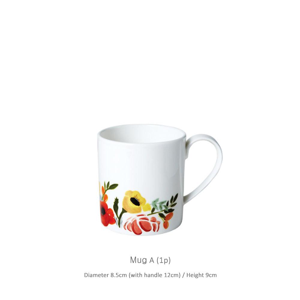 [Twig New York] Language of Flowers Mug set, 2pcs (A & B) - HANKOOK