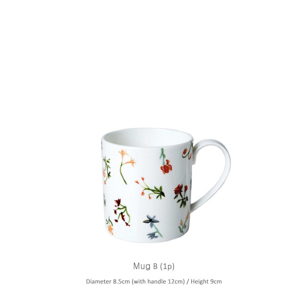 [Twig New York] Language of Flowers Mug set, 2pcs (A & B) - HANKOOK