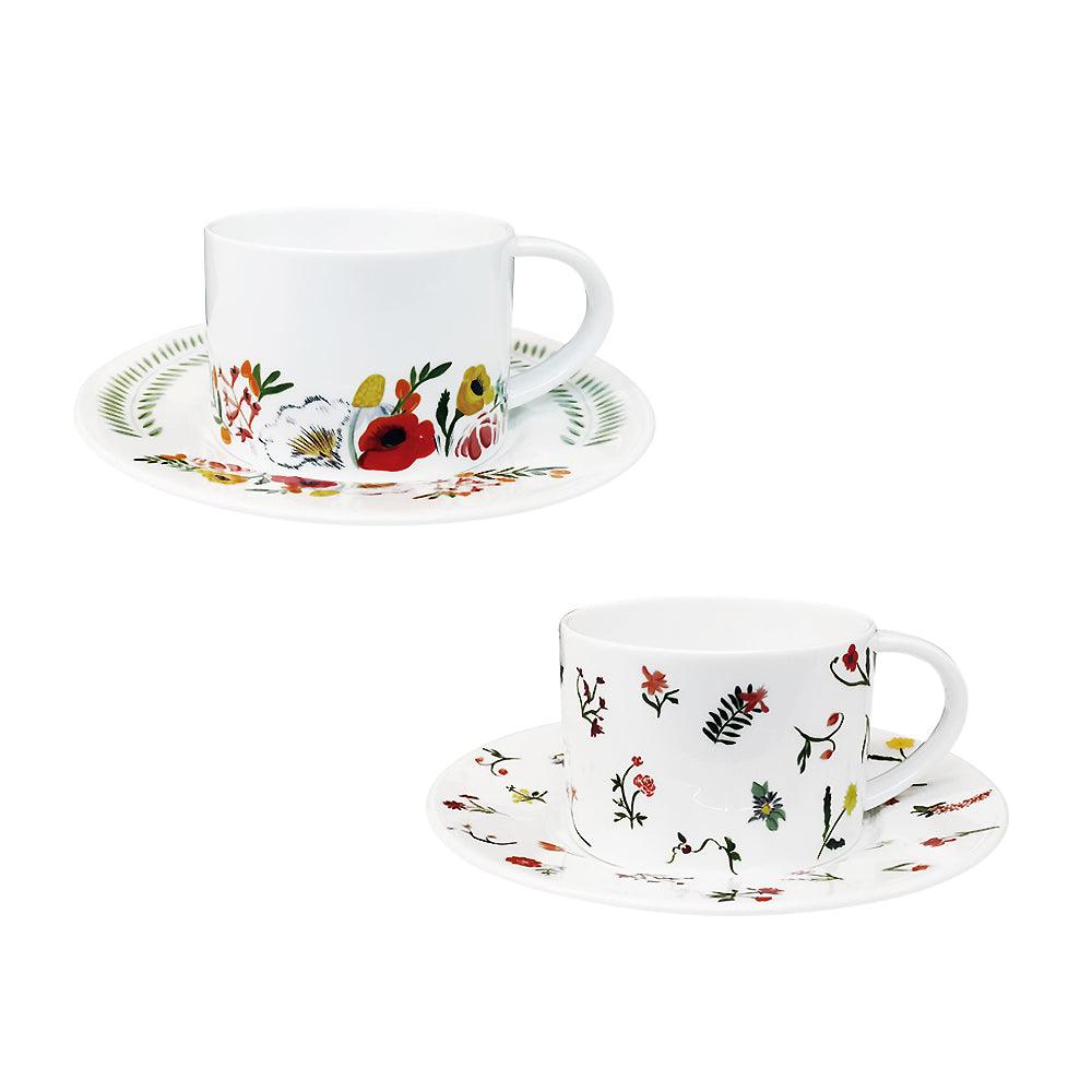 [Twig New York] Language of Flowers Set of 2 Cup & Saucer - HANKOOK