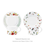 [Twig New York] Language of Flowers Set of 2 Cup & Saucer - HANKOOK