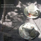 [Twig New York] Language of Flowers Set of 2 Cup & Saucer - HANKOOK