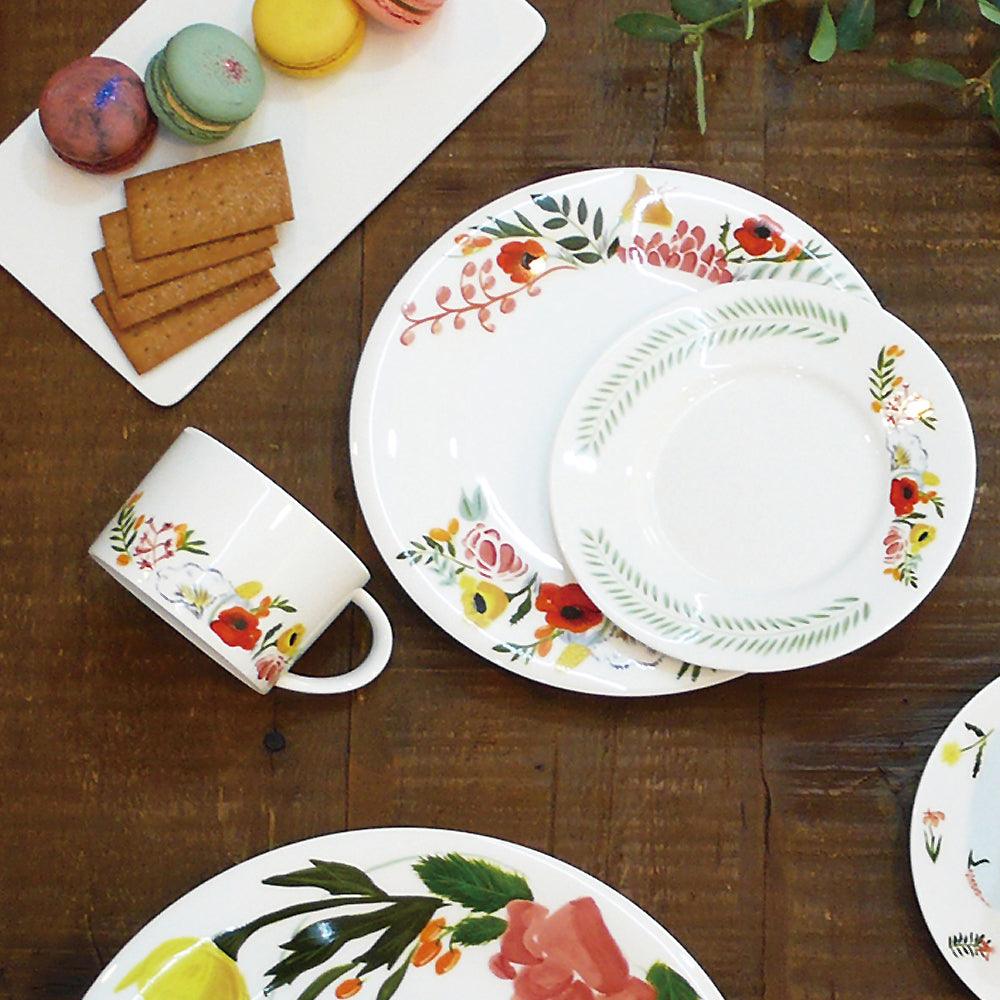 [Twig New York] Language of Flowers Set of 2 Cup & Saucer - HANKOOK