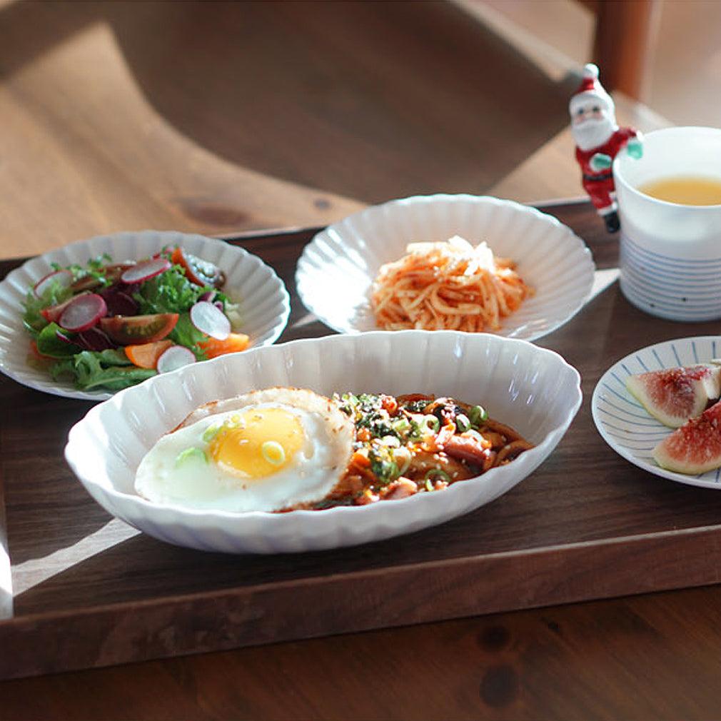 [Moire] 9" Oval Frill Bowl - HANKOOK